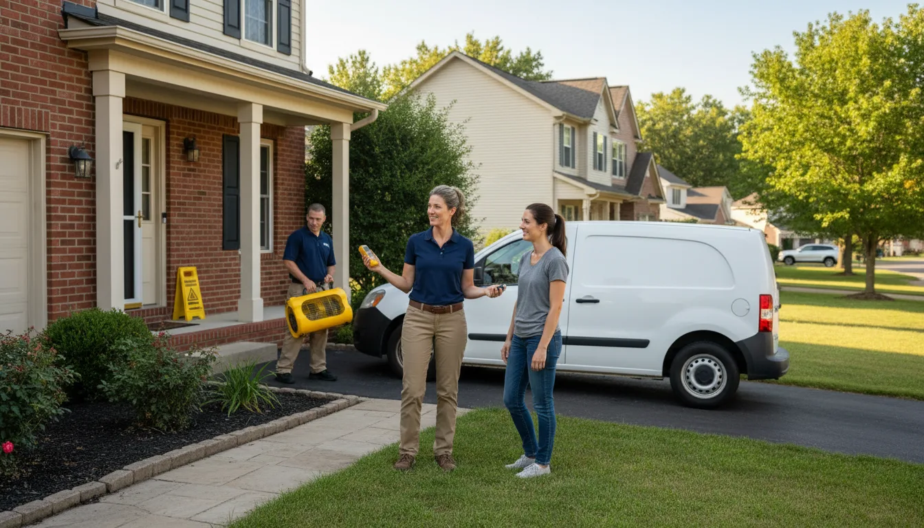 Residential water damage restoration in West Point, MS